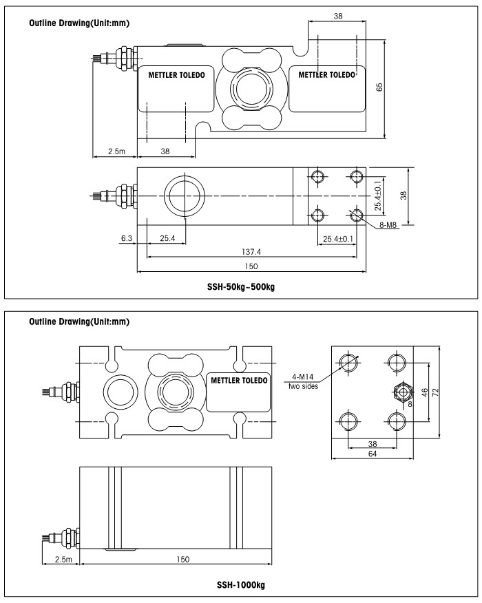SSH-100kg稱重傳感器